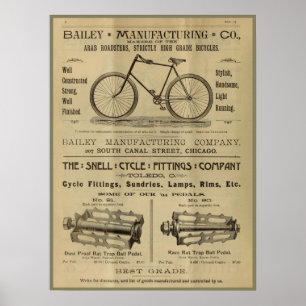 poster de Anúncio da Revista Bicicleta de 1893