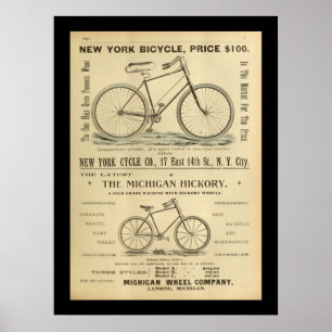 poster de Anúncio da Revista Bicicleta de 1893