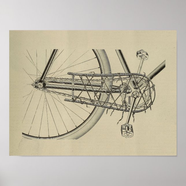 poster de Anúncio da Revista Bicicleta de 1896 (Frente)