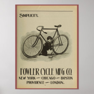 poster de Anúncio da Revista Bicicleta de 1896