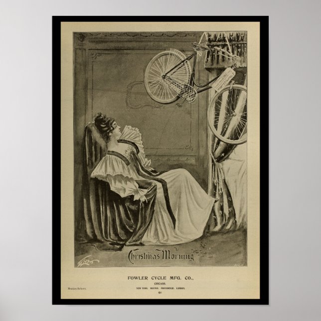 poster de Anúncio da Revista Bicicleta de 1896 (Frente)