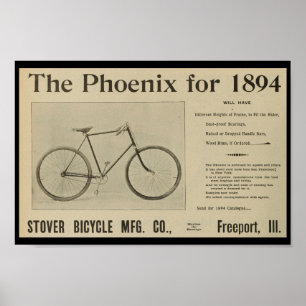 Poster De Anúncio Da Revista De Bicicleta De 1893