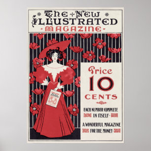 Poster de Anúncio da Revista Vintage