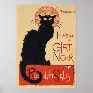 Poster de Anúncio de Gato Preto Vintage