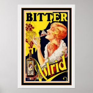 Poster de Anúncio Vintage para Astrid Bitter 13 x 