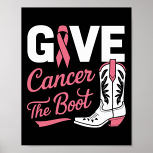 Poster Dê Ao Cancer O Cancer De Mama Da Boot Cowgirl Ri R