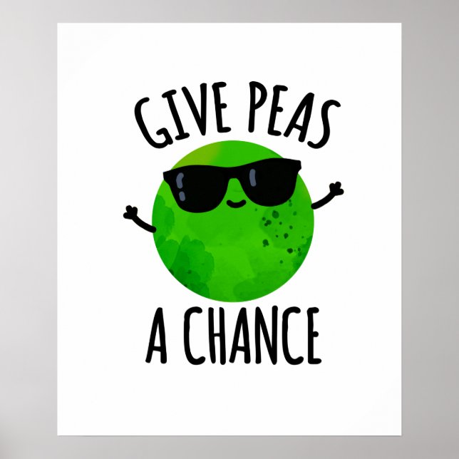 Poster Dê Ao Peas Uma Oportunidade Positiva De Pea Pun (Frente)