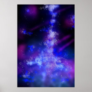 Poster de Apphire Azul do Céu Noturno