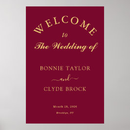 Poster de Apresentação Burgundy