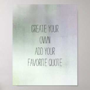 poster de aquarela crie sua própria arte de aspas