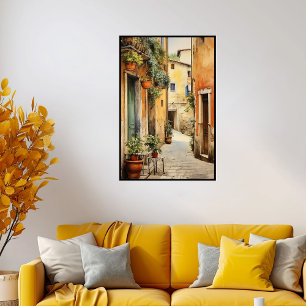 Poster de Aquarela da Toscana, Arte de Parede Ital