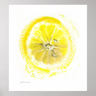 Poster de aquarela de limão