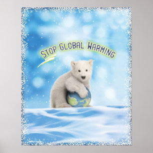 Poster de Aquecimento Global do Urso Polar