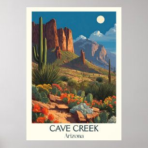 Poster de Arizona Cave Creek   Retro S