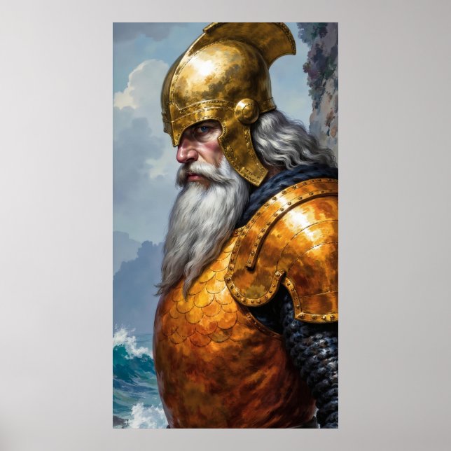 Poster de Armadura de Cavaleiro Viking Épico (Frente)