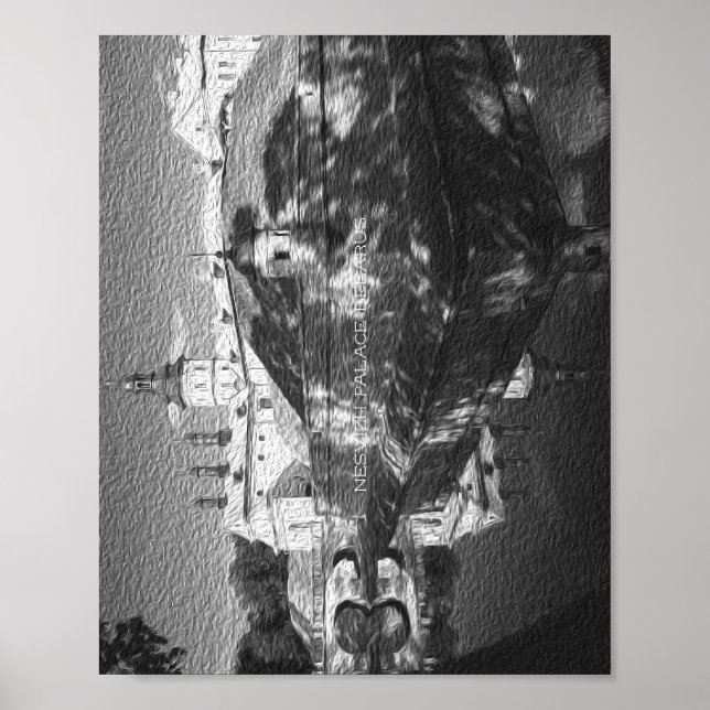 Poster de Arquitetura Natural do Palácio de Nesviz (Frente)