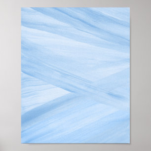Poster de Arremate com Linhas Azul Claro Abstrato