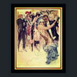 poster de Art Deco Jazz/Dançarinos de 1920<br><div class="desc">Art Deco,  Roaring 20,  Jazz/Dancers Impressão 11x14 mostrados aqui. Disponível em outros tamanhos,  inclusive 16x20.</div>