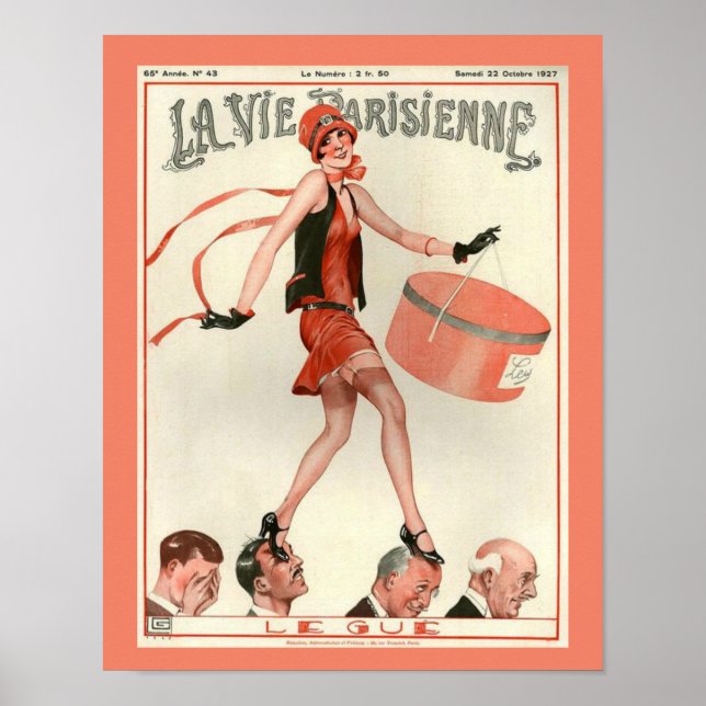 poster de Art Deco La Vie Parisienne de 1920 (Frente)