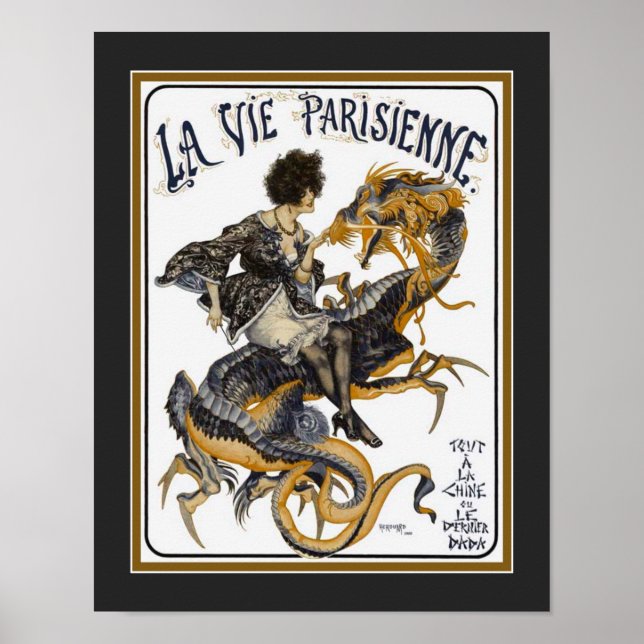 poster de Art Deco La Vie Parisienne de 1920 (Edit (Frente)