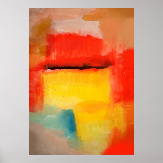 Poster de Arte Abstrato moderna - Estilo Rothko (Frente)