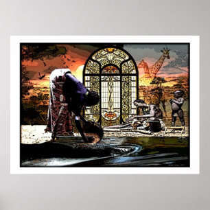 Poster de arte afrocêntrica