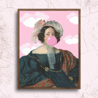 Poster de Arte Alterada - Goma-Bolha Rosa