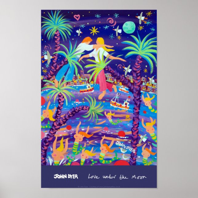 Poster de Arte: Amor sob Lua (Frente)