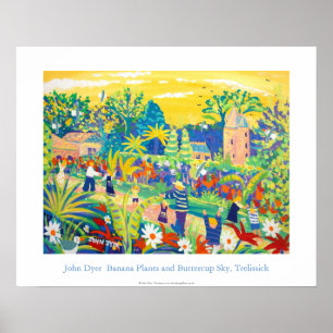 Poster de Arte: Banana, ButterCup Sky, Trelissick