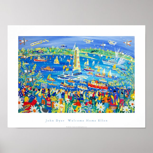 Poster de Arte: Bem-vindos a Ellen MacArthur. (Frente)