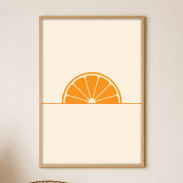 Poster de Arte Boho em Gouache do Sol de Fatia de