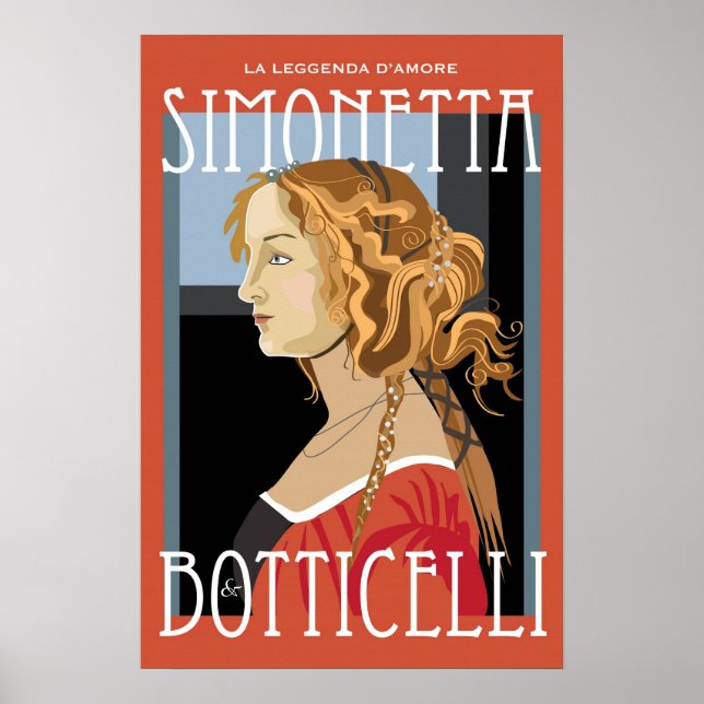 Poster de Arte: Botticelli Simonetta Vespuci: 16x2 (Frente)