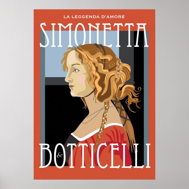 Poster de Arte: Botticelli Simonetta Vespuci: 20x2 (Frente)