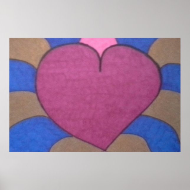 Poster de Arte Cardíaca Sangrando (Frente)