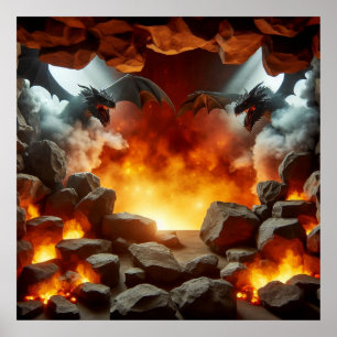 Poster de Arte Caverna do Dragão