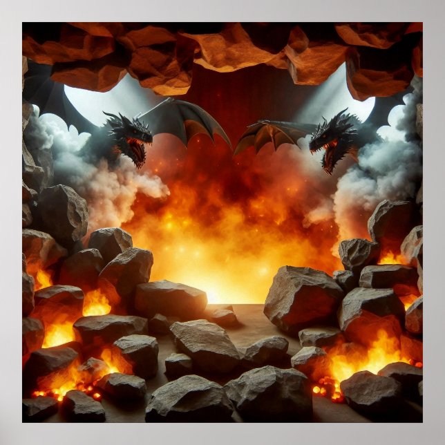 Poster de Arte Caverna do Dragão (Frente)