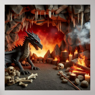 Poster de Arte Caverna do Dragão