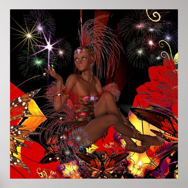 Poster de Arte Celebração Showgirl (Frente)