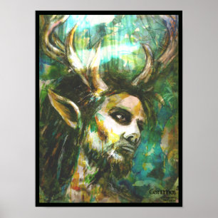 Poster de arte Celta Cernunnos
