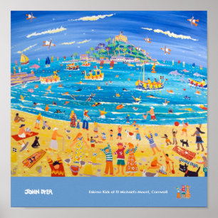 Poster de Arte: Crianças esquimós no Monte Michael