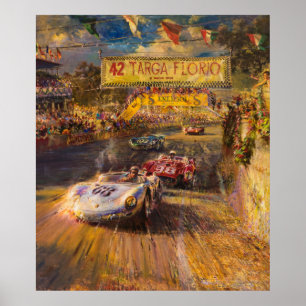 Poster de Arte da Corrida da Itália