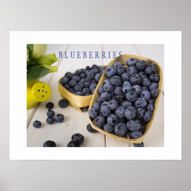Poster de Arte da Cozinha Blueberry (Frente)
