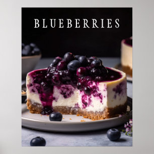 Poster de Arte da Cozinha Blueberry