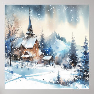 Poster de Arte da Paisagem de Inverno