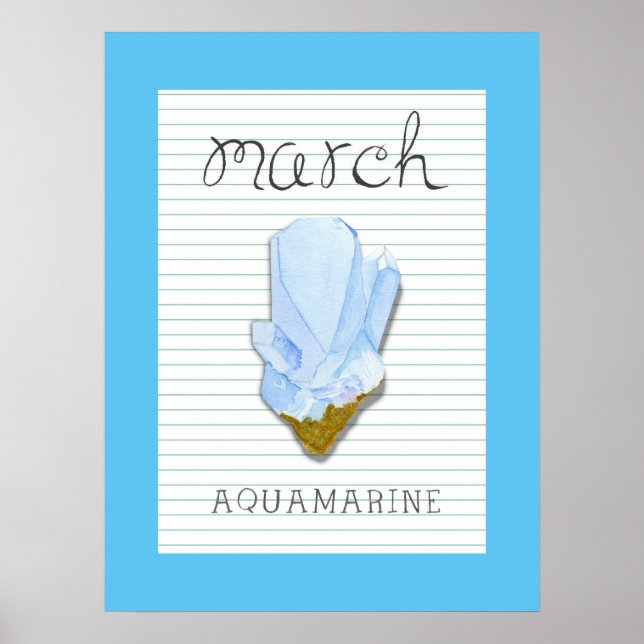 Poster de Arte da Pedra de Nascimento de Março Aqu (Frente)