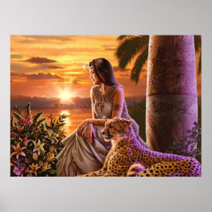 Póster De "arte das canvas do por do sol Nile"