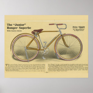 poster de Arte de Bicicleta Super Bicicleta 1918