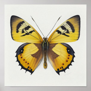 Poster de Arte de Borboleta Amarela