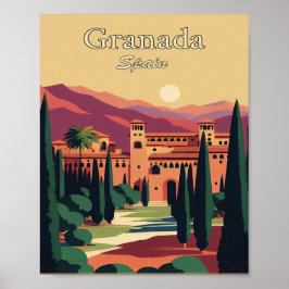 Poster de Arte de Espanha Minimalista da Granada