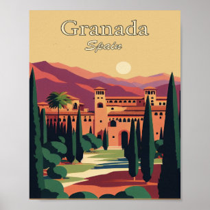 Poster de Arte de Espanha Minimalista da Granada